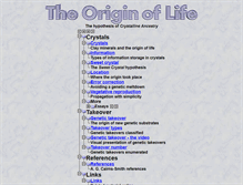 Tablet Screenshot of originoflife.net